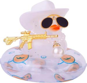 2024 Custom Baby Toys 3 Inch Bulk Rubber Duck Small <b>Vinyl</b> Animals for Kids <b>Christmas</b> Gift Float Feature for Car Decoration - Product Image 6