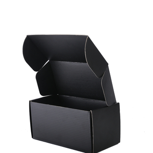 D'estampillage Chaud de luxe Carton Kraft Papier Boîtes En Carton Ondulé Noir Pour <span class=keywords><strong>homme</strong></span> Vêtements Emballage - Product Image 3
