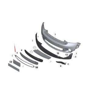 Grille de barre avant OEM 51119804005 noire pour BMW <span class=keywords><strong>Mini</strong></span> <span class=keywords><strong>Cooper</strong></span> R60 R61 - Product Image 2