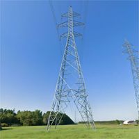 Tour de transmission en treillis d'acier cornière à quatre poteaux Q345B, pylon électrique en acier structurel haute résistance galvanisé, durée de vie 20-30 ans