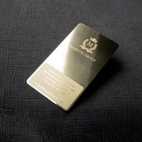 Groothandel 304 roestvrij staal gepersonaliseerde logo moderne antieke design 0,5 mm blanco metalen visitekaartjes met letterpressdruk