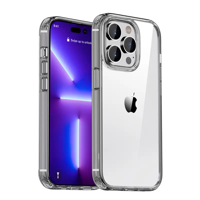 Luxury Laser Gradient Clear Phone Case For iPhone 14 Pro Max 13 12 11 Transparent TPU Shockproof Bumper Soft Cover