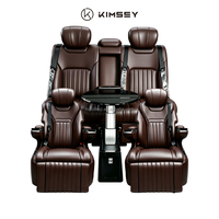 Sofá Cama Triple Plegable Z3 KIMSEY de Cuero PU con Cinturón de Seguridad de 3 Puntos para Ford Transit RV