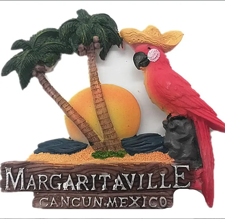 Résine Cancun, Mexique décoré aimants de réfrigérateur souvenir de voyage