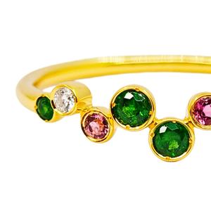 UM jewelry 925 <b>silver</b> colored zircon <b>ring</b> 18k gold-plated for daily wear by <b>men</b> and women wedding anniversary gift for parties - Product Image 2