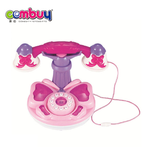 Téléphone fixe <span class=keywords><strong>rose</strong></span> papillon, <span class=keywords><strong>jouet</strong></span> musical pour filles - Product Image 2