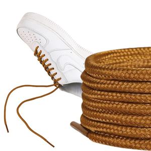 Cordones redondos de poliéster con fijación de zapatilla de patín de tablero dorado de 8mm de ancho grueso personalizado en estilo deportivo - Product Image 2
