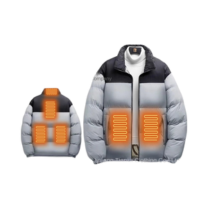 Chaqueta Bomber Casual <span class=keywords><strong>de</strong></span> Moda Transfronteriza con Calefacción Inteligente Zona 6 para Jóvenes, Invierno, Cortavientos, Cierre <span class=keywords><strong>de</strong></span> Cremallera Frontal - Product Image 1