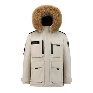 Veste d'hiver tendance de style canadien pour homme, 80% duvet, avec capuche, tissu velours, épaisse, chaude, anti-rides, unisexe, parka pour couple - Product Image 4