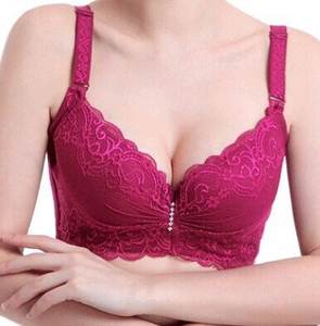 Bralette con aros y encaje para mujer, talla grande, push-up, ecológico, transpirable, copa 3/4, tirantes convertibles, lencería sexy - Product Image 2