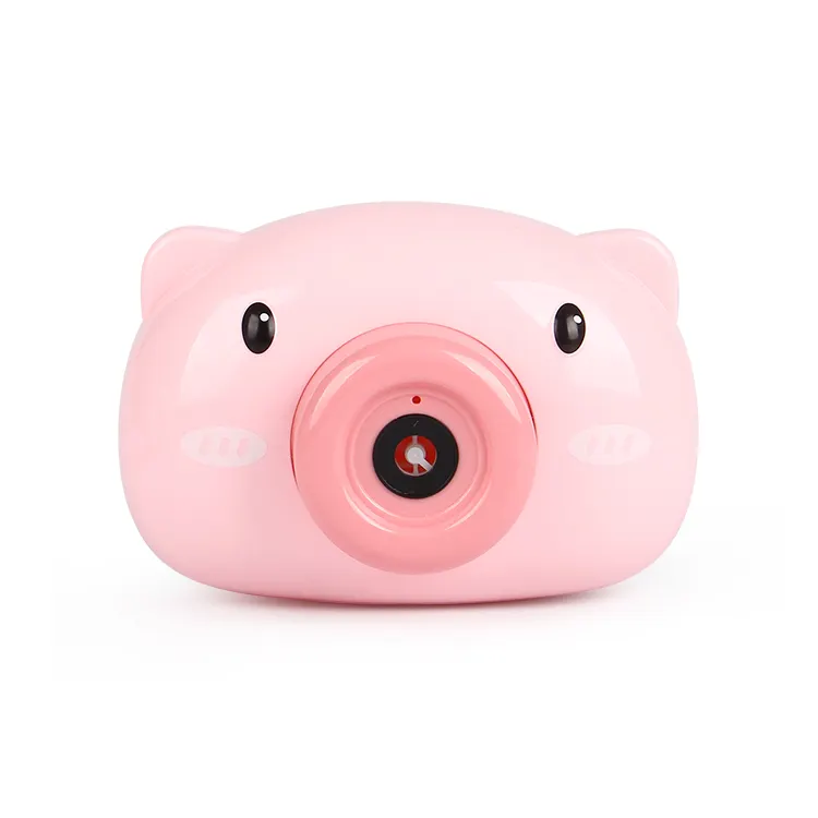 自動面白いかわいい漫画豚動物バスラップマシンおもちゃバブルギフトソープ子供バブルメーカー子供と女の子のためのカメラ