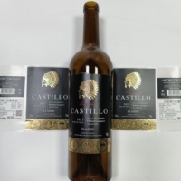 Étiquette de vin rouge personnalisée avec autocollant permanent auto-adhésif imperméable UV Craft pour l'étiquetage de votre vin