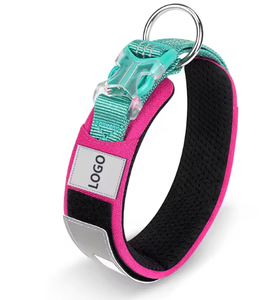 Logo kustom OEM reflektif bernapas Mewah luar ruangan kerah hewan peliharaan mode tahan lama Premium latihan grosir kerah anjing disesuaikan - Product Image 1