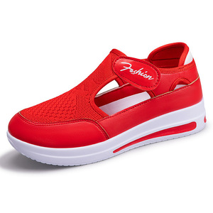 <span class=keywords><strong>Sneakers</strong></span> Leggere da <span class=keywords><strong>Donna</strong></span> <span class=keywords><strong>con</strong></span> Tomaia in Rete e Chiusura in <span class=keywords><strong>Velcro</strong></span>, Scarpe Antiscivolo Stile Walking, Produzione Diretta - Product Image 4