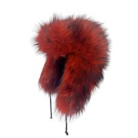 Chapeaux d'hiver en fausse fourrure de haute qualité pour femmes raton laveur et fourrure de lapin Style imperméable Style pilote de compagnie aérienne Protection des oreilles