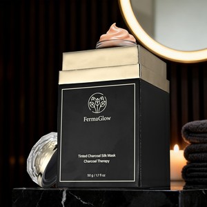 Máscara Facial de Carvão Fermentado e Seda com Efeito Blur Instantâneo para Disfarçar Rugas, Preenchimento Rápido de Linhas, Firmadora, Suavizante e Corretiva - Product Image 6