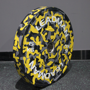 Wholesale Camo Fleck Bumper Weight Plate 5-25kg Gym Rubber Barbell Plate 20kg Lifting Exercise Camo Fleck Bumper Weight Plate