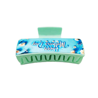 Qualisub – Pinces à cheveux en plastique grand format pour sublimation, vierges, avec feuilles d'aluminium pour impression, pour adultes et enfants