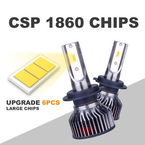 Faro LED para Automóvil F2 H7, Bombilla Delantera para Motocicleta, 12 V, 48 W, Ajuste Universal, Luz Alta, 8000 Lúmenes, Tt - Product Image 4