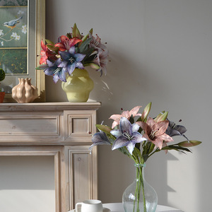Flores Artificiales de Lirio Impresas en 3D de 30cm-100cm, Flor de Seda para Decoración de Bodas y Hogar - Product Image 3