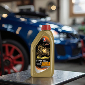 Havoline SUPER 4T SAE 10W 40น้ำมันเครื่องมอเตอร์ไซค์กึ่งสังเคราะห์ในเมืองความน่าเชื่อถือ Core + เทคโนโลยีทำความสะอาดน้ำมันหล่อลื่นเครื่องยนต์ - Product Image 1