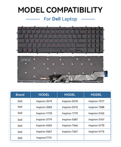 Teclado de Repuesto para Portátil Dell Inspiron 3579 3583 3779 5565 5567 5570 5575 5587 7566 7567 7577 7588 5765 5767 5770 5775 US - Product Image 3