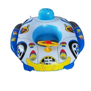 Bouée gonflable pour bébé en forme de voiture avec volant de dessin animé et siège pour enfants - Product Image 2