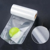 Rouleau de sacs sous vide gaufrés transparents PA/PE Foodsavor, thermoscellables, avec logo personnalisé, pour emballage alimentaire