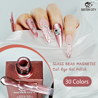 Vernis à ongles gel magnétique effet œil de chat - Style créateur français DIY UV/LED avec paillettes réfléchissantes en flacon