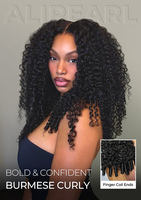 Perruque Lace Front Bouclée Birmane Pré-découpée 5x7 en Cheveux Humains, Prête à Porter, Densité 250%, Cordon de Serrage Réglable, Dentelle HD, Bonnet Petit Format, Usage Quotidien