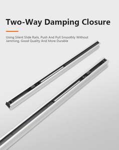 Kit de quincaillerie pour porte coulissante dissimulée WEKIS, fermeture douce, montage mural intérieur, rail caché, quincaillerie pour porte fantôme - Product Image 3