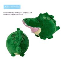 Jouet interactif pour animaux de compagnie, balle en caoutchouc écologique, peluche de luxe, motif chien mignon, classique, moderne, dessin animé, qui couine, rebondit et parle