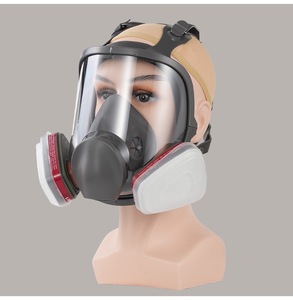 <span class=keywords><strong>Masque</strong></span> facial réutilisable en silicone anti-poussière et anti-air, kit respirateur intégral 6800DIN avec filtre à charbon actif pour la sécurité respiratoire - Product Image 4