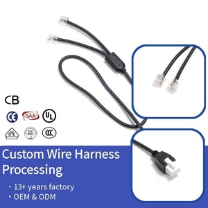 Câble de signalisation personnalisé MOLEX5557 6 broches mâle vers double RJ11, faisceau de câbles répartiteur 1 vers <span class=keywords><strong>2</strong></span> pour serrure intelligente, interphone et contrôle d'accès - Product Image 1