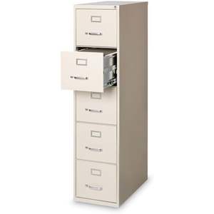 Alera HVF1562PY Armoire à dossiers verticale économique à cinq tiroirs, tiroirs pour dossiers format lettre, 15 po x 26,5 po x 61,37 po, couleur putty - Product Image 2