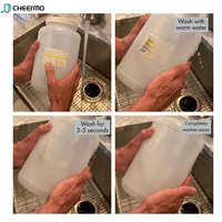 Aangepaste oplosbare voedseletiketten, wateroplosbare rotatie stickers voor maaltijdvoorbereidingscontainers, babyflessen, vaatwasserbestendig, geen resten