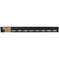 Commutateur KVM DVI VCOM 8 entrées 4K pour 8 ordinateurs sur 1 moniteur avec télécommande IR, souris, clavier, micro, vidéo et audio