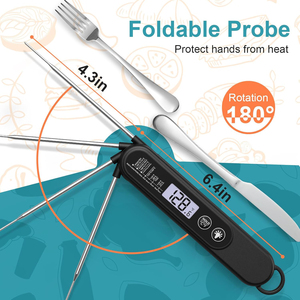 Folding Instant Read Temperature Meter Digital BBQ Grill Kitchen Meat <b>Thermometer</b> Waterproof with Probe - Product Image 3