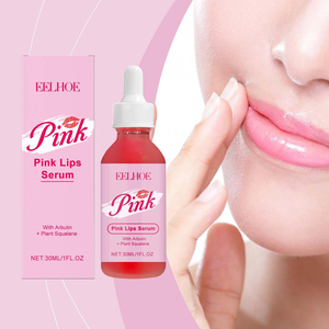 Sérum pour les lèvres rose pour les pigmentations foncées : éclaircissement rapide, exfoliant et repulpant, sérum pour les lèvres brillant pour hommes et femmes - Product Image 2