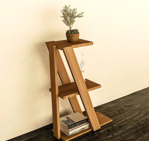 <span class=keywords><strong>Scaffale</strong></span> Moderno in Legno a Forma di Z per Soggiorno, Espositore per Libri, Supporto per Piante, Stile Nordico, <span class=keywords><strong>Scaffale</strong></span> da Terra, Arredamento per la Casa - Product Image 1