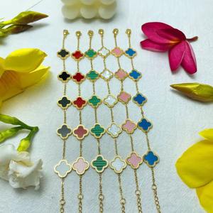 إسورة بتصميم برسيم رباعي الأوراق مقاس 13 مم من الفولاذ المقاوم للصدأ عالي الجودة ومقاومة للماء - Product Image 1