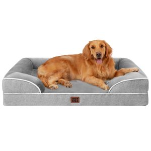 Cama Cuadrada para <span class=keywords><strong>Perro</strong></span>, Resistente a Mordidas y Arañazos, Impermeable, Desmontable y Lavable a Máquina, para Todas las Estaciones, para Bichón Frisé, Corgis y Perros Pequeños - Product Image 2