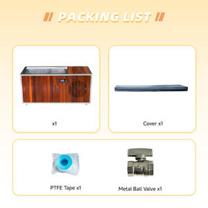 อ่างแช่น้ำเย็นกลางแจ้งไม้ซีดาร์แดงสุดหรู พร้อมเครื่องทำความเย็นและไฟ  สำหรับการฟื้นฟูร่างกายด้วยน้ำแข็ง ใช้ในสปาที่บ้าน - Product Image 3