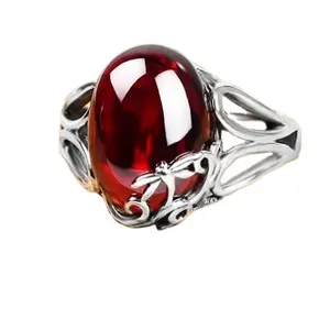 925 Sterling Silver Ring Ruby Silver Ring For Women