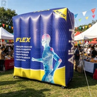 Panneau publicitaire gonflable géant extérieur accrocheur avec colonnes d'air de support, logo personnalisé, pour la publicité d'événements/de marque