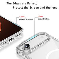 Étui magnétique transparent populaire avec protection d'objectif d'appareil photo et recharge sans fil rapide pour iPhone 18 Pro Max