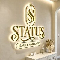 Enseigne LC, enseigne personnalisée pour entreprise, enseigne LED pour salon, spa, studio, enseigne murale avec logo