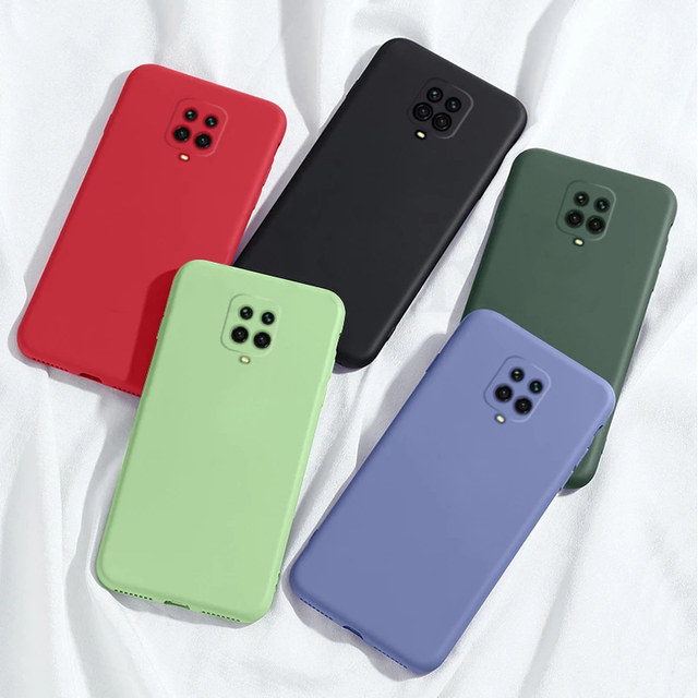 For xiaomi Poco M2 Pro Back Cover Soft Rubber Liquid Silicone case Shockproof Cell Phone case