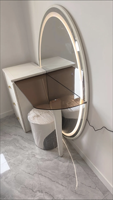 Coiffeuse, miroir luxueux du sol au plafond, coiffeuse de chambre à coucher