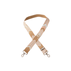 Cinghia per borsa in tessuto Arrow da 4 cm color kaki con ganci in metallo per accessorio borsa - Product Image 1